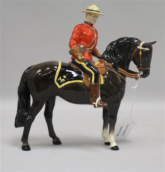 A Beswick model of a Royal Canadian mounted policeman